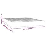 vidaXL Matrac s taštičkovými pružinami stredná tvrdosť bledosivý 137x190x20 cm zamat – Obrázok 7