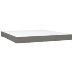 vidaXL Matrac s taštičkovými pružinami stredná tvrdosť tmavosivý 152x203x20cm veľkosť Queen – Obrázok 2