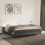 vidaXL Matrac s taštičkovými pružinami stredná tvrdosť tmavosivý 152x203x20cm veľkosť Queen
