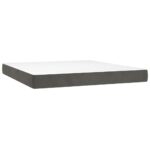 vidaXL Matrac s taštičkovými pružinami stredná tvrdosť tmavosivý 152x203x20cm veľkosť Queen – Obrázok 2
