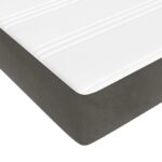 vidaXL Matrac s taštičkovými pružinami stredná tvrdosť tmavosivý 152x203x20cm veľkosť Queen – Obrázok 5