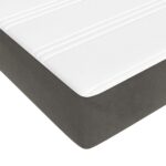 vidaXL Matrac s taštičkovými pružinami stredná tvrdosť tmavosivý 193x203x20 cm veľkosť King – Obrázok 5