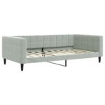 vidaXL Denná posteľ svetlosivá 100x190 cm zamat – Obrázok 2