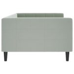 vidaXL Denná posteľ svetlosivá 100x190 cm zamat – Obrázok 4