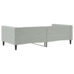 vidaXL Denná posteľ svetlosivá 100x190 cm zamat – Obrázok 5