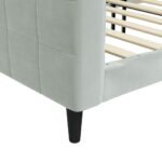vidaXL Denná posteľ svetlosivá 100x190 cm zamat – Obrázok 6
