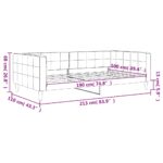 vidaXL Denná posteľ svetlosivá 100x190 cm zamat – Obrázok 8