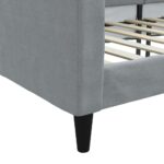 vidaXL Denná posteľ svetlosivá 100x190 cm látka – Obrázok 6