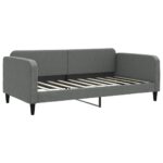 vidaXL Denná posteľ tmavosivá 100x190 cm látka – Obrázok 2