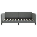 vidaXL Denná posteľ tmavosivá 100x190 cm látka – Obrázok 3