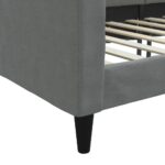 vidaXL Denná posteľ tmavosivá 100x190 cm látka – Obrázok 6