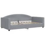 vidaXL Denná posteľ svetlosivá 100x190 cm látka – Obrázok 2