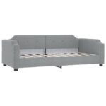 vidaXL Denná posteľ svetlosivá 100x190 cm látka – Obrázok 2