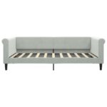 vidaXL Denná posteľ svetlosivá 100x190 cm zamat – Obrázok 3