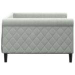 vidaXL Denná posteľ svetlosivá 100x190 cm zamat – Obrázok 4