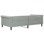 vidaXL Denná posteľ svetlosivá 100x190 cm zamat – Obrázok 5