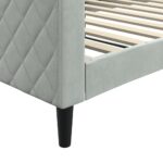 vidaXL Denná posteľ svetlosivá 100x190 cm zamat – Obrázok 6