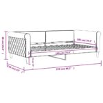 vidaXL Denná posteľ svetlosivá 100x190 cm zamat – Obrázok 8