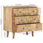 vidaXL Zásuvková skrinka 70x35x70 cm masívne drevo mango – Obrázok 10