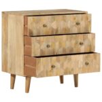 vidaXL Zásuvková skrinka 70x35x70 cm masívne drevo mango – Obrázok 2