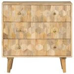 vidaXL Zásuvková skrinka 70x35x70 cm masívne drevo mango – Obrázok 3