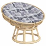 vidaXL Okrúhly vankúš sivý károvaný Ø 100 x 11 cm oxfordská látka – Obrázok 3