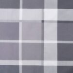 vidaXL Okrúhly vankúš sivý károvaný Ø 100 x 11 cm oxfordská látka – Obrázok 6