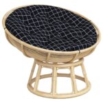 vidaXL Okrúhly vankúš čierny károvaný Ø 100 x 11 cm oxfordská látka – Obrázok 3