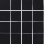 vidaXL Okrúhly vankúš čierny károvaný Ø 100 x 11 cm oxfordská látka – Obrázok 6