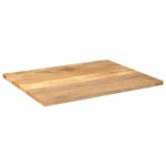 vidaXL Stolová doska 90x80x2,5 cm obdĺžniková masívna mangová farba – Obrázok 2