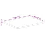 vidaXL Stolová doska 90x80x2,5 cm obdĺžniková masívna mangová farba – Obrázok 9