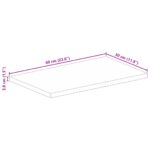 vidaXL Stolová doska 60x30x3,8 cm obdĺžniková masívna mangová farba – Obrázok 9
