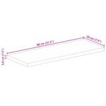 vidaXL Stolová doska 80x20x3,8 cm obdĺžniková masívna mangová farba – Obrázok 9