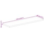 vidaXL Stolová doska 110x20x3,8 cm obdĺžniková, masívne drevo mango – Obrázok 9
