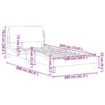 vidaXL Rám postele Dover bledosivý 100x190 cm látka – Obrázok 9