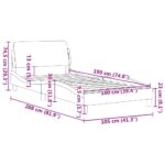 vidaXL Rám postele Dover bledosivý 100x190 cm zamat – Obrázok 9
