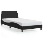 vidaXL Rám postele Dover čierny 100x190 cm umelá koža – Obrázok 2