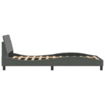 vidaXL Rám postele Dover tmavosivý 100x203 cm látka – Obrázok 5