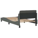 vidaXL Rám postele Dover tmavosivý 100x203 cm látka – Obrázok 6