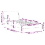 vidaXL Rám postele Dover tmavosivý 100x203 cm látka – Obrázok 9