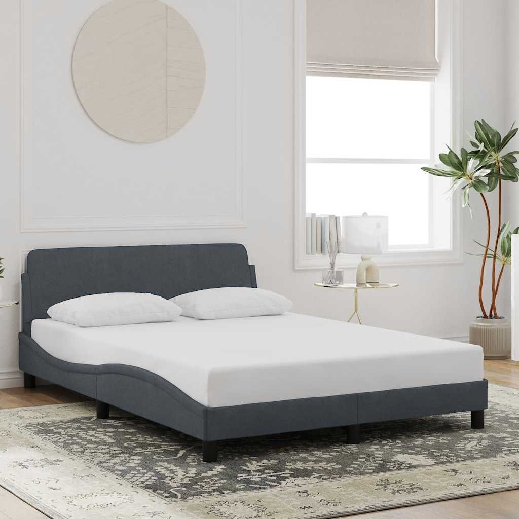 373283_1.jpg vidaXL Rám postele Dover tmavosivý 137x190 cm zamat – Obrázok 1