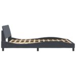 vidaXL Rám postele Dover tmavosivý 137x190 cm zamat – Obrázok 5
