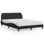 vidaXL Rám postele Dover čierny 137x190 cm umelá koža – Obrázok 2
