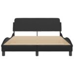 vidaXL Rám postele Dover čierny 137x190 cm umelá koža – Obrázok 4