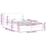 vidaXL Rám postele Dover čierny 137x190 cm umelá koža – Obrázok 9