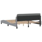 vidaXL Rám postele Dover bledosivý 152x203 cm látka – Obrázok 6