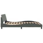 vidaXL Rám postele Dover tmavosivý 152x203 cm látka – Obrázok 5