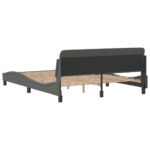 vidaXL Rám postele Dover tmavosivý 152x203 cm látka – Obrázok 6