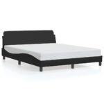 vidaXL Rám postele Dover čierny 152x203 cm umelá koža – Obrázok 2