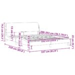 vidaXL Rám postele Dover čierny 152x203 cm umelá koža – Obrázok 9